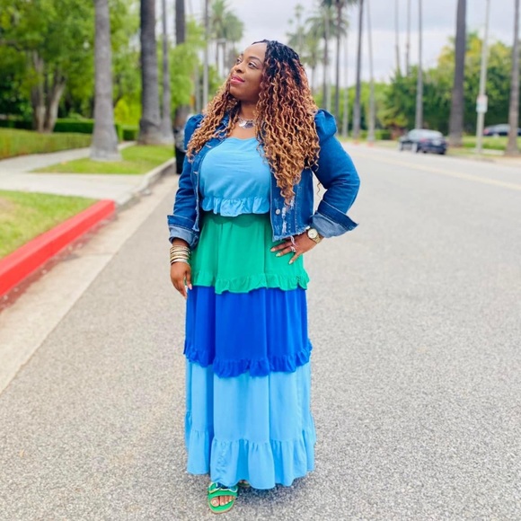 Brand New! Ivy Street Orange Multi Tiered dress with Ties at Shoulder Size 3X - Picture 1 of 11